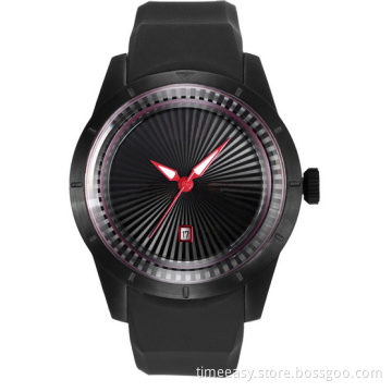 Fashion Silicone Quartz Sports Wrist Watch for Men with Calendar (TE-2812)